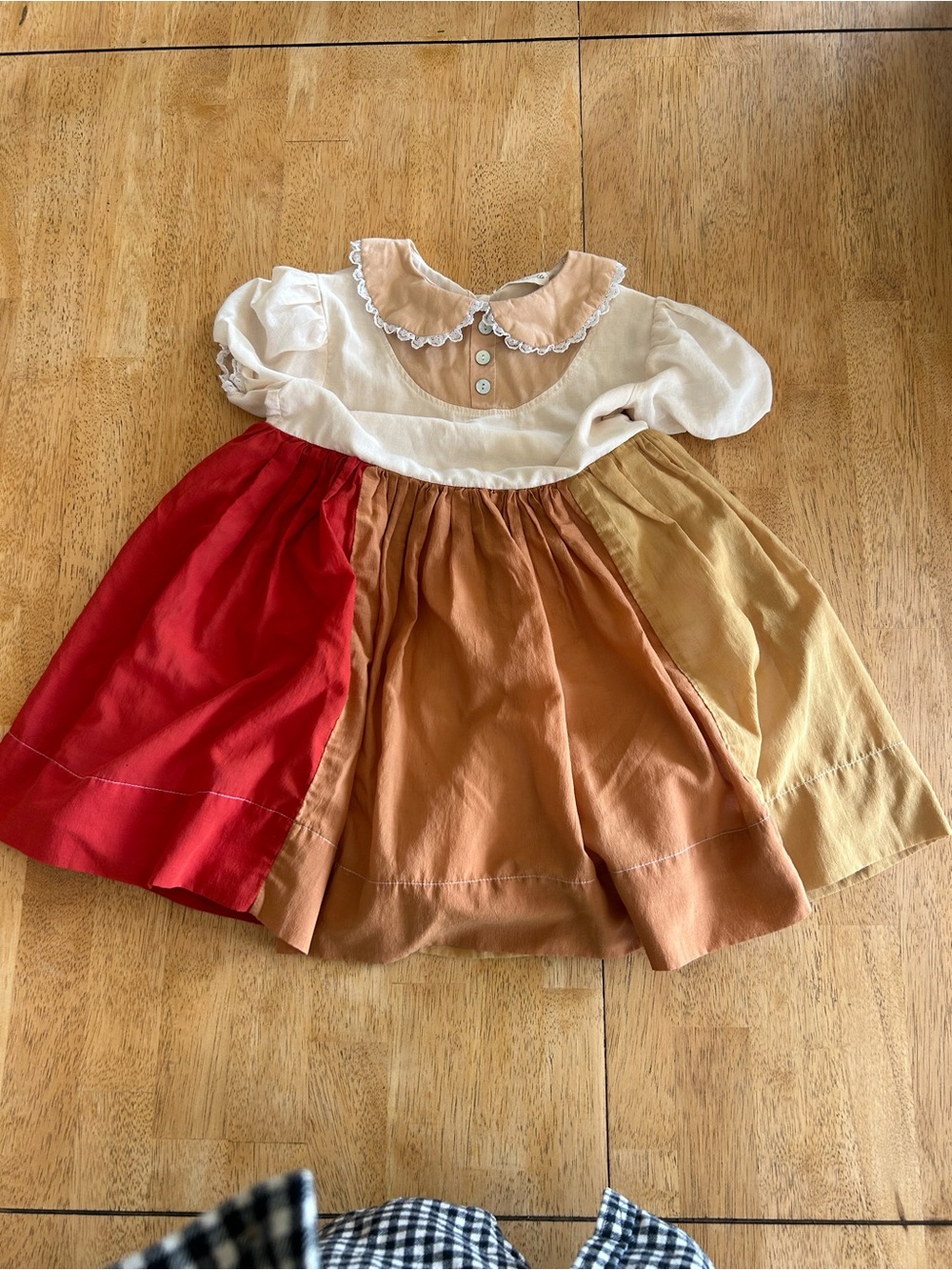 Le Petit Elle Organic Reine Patchwork Colorblock Dress